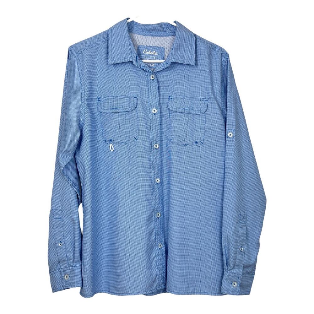 Cabela's Fishing Outdoor Shirt Vented Back Men's Size Large UPF20 LS